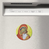 Orthodox Icoon Maagd van de Sweet Kiss Magnet (Insitu (Vaatwasser))