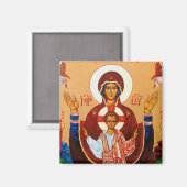Orthodox Icoon Maagd van Oranjes Magnet (Voorkant / Achterkant)