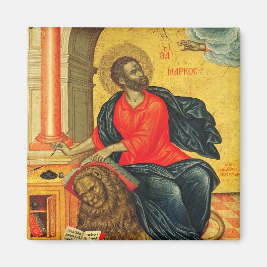 orthodox icoon van de heilige Marcus de Evangelist Magneet (Voorkant)