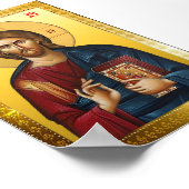 Orthodox icoon van Jezus Christus Poster (Hoek)