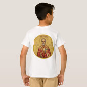 Orthodox icoon van Sint-Nicolaas T-shirt (Achterkant volledig)