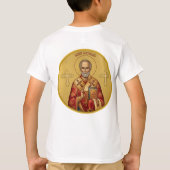 Orthodox icoon van Sint-Nicolaas T-shirt (Achterkant)