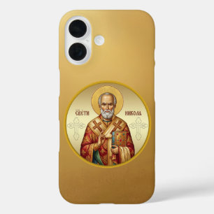 Orthodox icoon van Sint-Nicolaas T-shirt iPhone 16 Hoesje