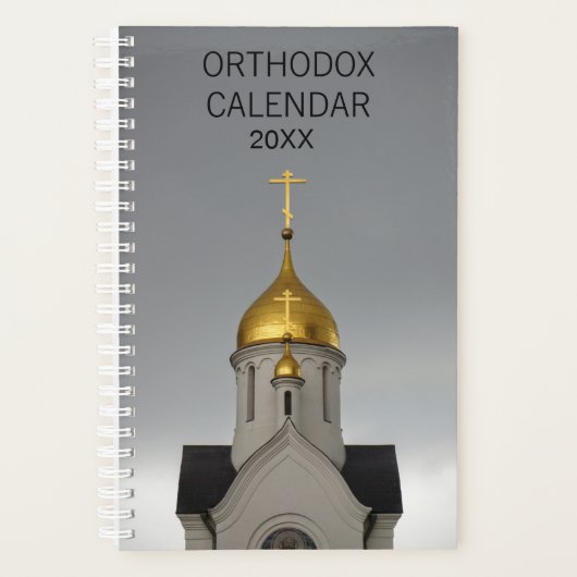Orthodox Kalender Dagboek Russische Kerk Foto Planner (Voorkant)