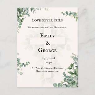 Orthodox/Katholiek Christelijke Uitnodiging tot he Briefkaart