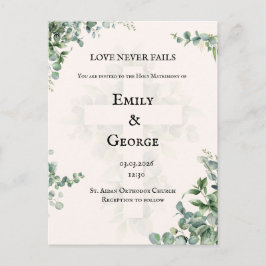 Orthodox/Katholiek Christelijke Uitnodiging tot he Briefkaart