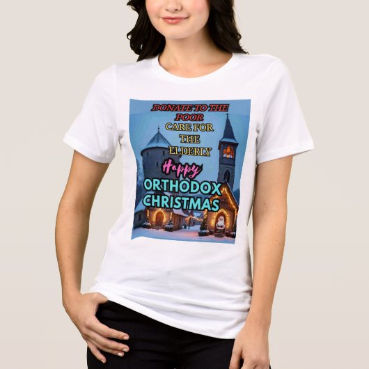 Orthodox Kerstmis Tri-Blend Shirt (Voorkant)