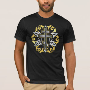 Orthodox kruis goud met Ornamenten T-shirt