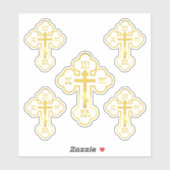 Orthodox Kruis Goud NIKA Sticker (Vel)