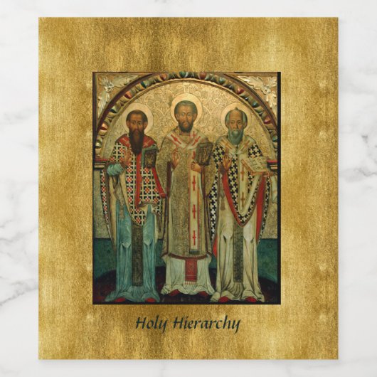 Orthodox Kruis l Christelijk l Kerk, adres Wijn Etiket (Enkel label)