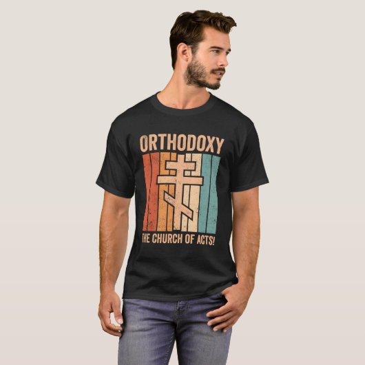 Orthodox Kruis Orthodoxie De Kerk van een T-shirt (Voorkant volledig)