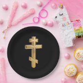 Orthodox kruis papieren bordje (Feest)