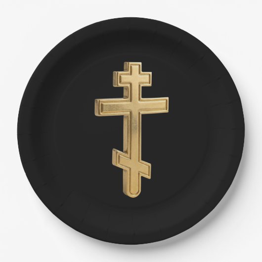 Orthodox kruis papieren bordje (Voorkant)