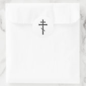 Orthodox kruis ronde sticker (Tas)