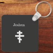 Orthodox l Cross l Funny Gezegde l Personaliseren Sleutelhanger (Achterkant)