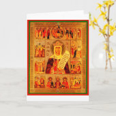 Orthodox Multi-Field Icon - Briefkaart Wenskaart (Gele Bloem)