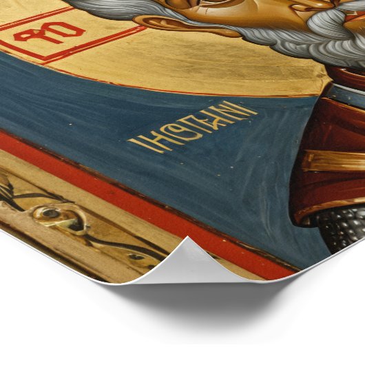Orthodox religie icoon, een heilige poster (Hoek)
