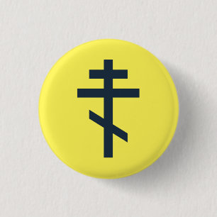 Orthodoxe Achtpuntige Kruis Heilige Devotionele Ku Ronde Button 3,2 Cm
