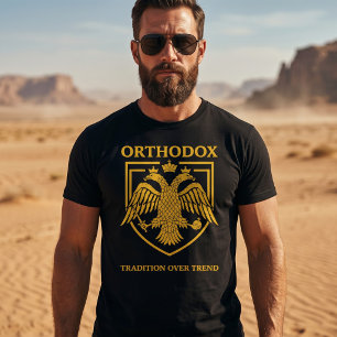Orthodoxe Byzantijnse Adelaar Traditie Boven Trend T-shirt