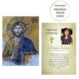 Orthodoxe Christelijke Begrafenis Jesus Icon Praye Plaatskaartje
