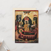 Orthodoxe Christelijke Begrafenissympathie Kaart (Voorkant / Achterkant in situ)