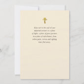 Orthodoxe Christelijke Begrafenissympathie Kaart (Achterkant)