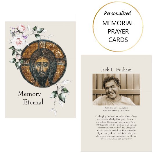 Orthodoxe Christelijke Foto Begrafenis Gebed Kaart Plaatskaartje