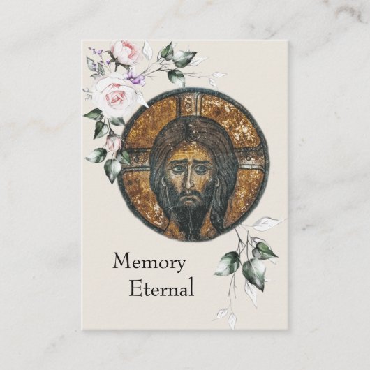 Orthodoxe Christelijke Foto Begrafenis Gebed Kaart Plaatskaartje (Voorkant)