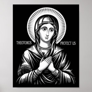 Orthodoxe christelijke Heilige Maria Theotokos Bes Poster