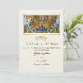 Orthodoxe Christelijke huwelijksuitnodiging Kaart (Staand voorkant)