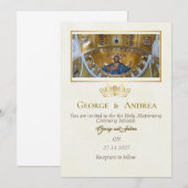 Orthodoxe Christelijke huwelijksuitnodiging Kaart (Voorkant / Achterkant)