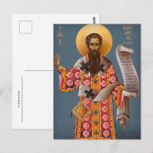 Orthodoxe christelijke icoon van St. Basilius de G Briefkaart (Voorkant / Achterkant)