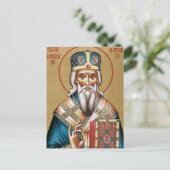 Orthodoxe christelijke icoon van St. Basilius van Briefkaart (Staand voorkant)