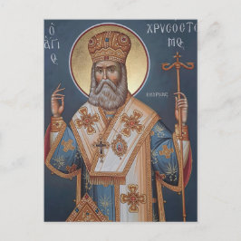 Orthodoxe christelijke icoon van St. Chrysostomos  Briefkaart