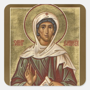 Orthodoxe christelijke icoon van St. Emilia Vierkante Sticker