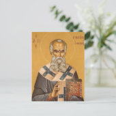 Orthodoxe christelijke icoon van St. Gregorius de Briefkaart (Staand voorkant)