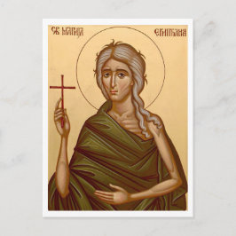 Orthodoxe christelijke icoon van St. Maria van Egy Briefkaart