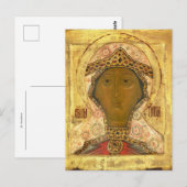 Orthodoxe christelijke icoon van St. Paraskeva Briefkaart (Voorkant / Achterkant)