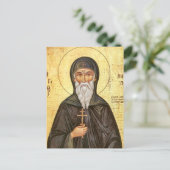 Orthodoxe christelijke icoon van St. Patapius Briefkaart (Staand voorkant)