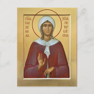Orthodoxe christelijke icoon van St. Xenia van Pet Briefkaart