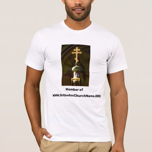 Orthodoxe Christelijke kerk Drie bar T-shirt (Voorkant)