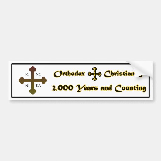 Orthodoxe christelijkheid - 2.000 jaar en tellen bumpersticker (Voorkant)