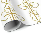Orthodoxe cross-dradenpapier cadeaupapier (Rol Hoek)