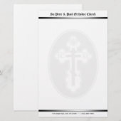 Orthodoxe dwarswatermerkbenodigdheden briefpapier (Voorkant / Achterkant)
