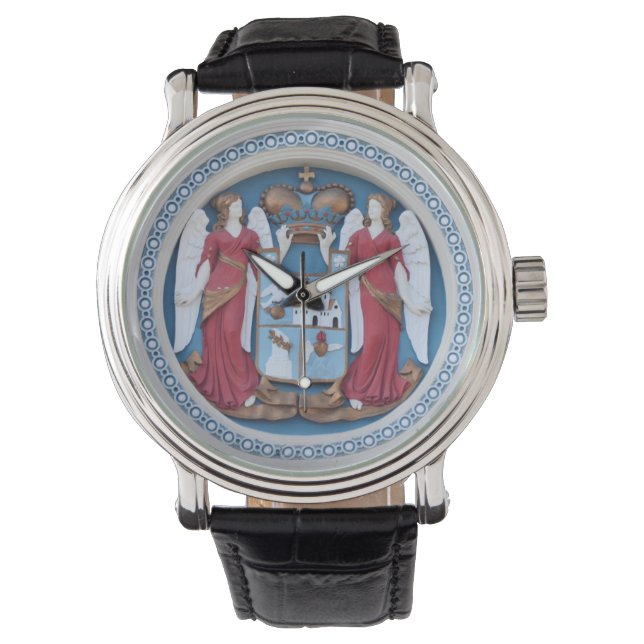 orthodoxe engelen sluiten religie symbool stucco t horloge (Voorkant)