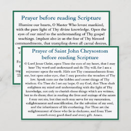 Orthodoxe gebed voor het lezen van de scriptkaart briefkaart