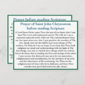 Orthodoxe gebed voor het lezen van de scriptkaart briefkaart (Voorkant / Achterkant)