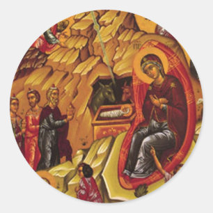 Orthodoxe Geboorte Ronde Sticker