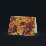 Orthodoxe Geboorte van Christus Feestdagen Kaart<br><div class="desc">Het orthodoxe Pictogram van de Geboorte van Christus</div>