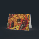 Orthodoxe Geboorte van Christus Feestdagen Kaart<br><div class="desc">Het orthodoxe Pictogram van de Geboorte van Christus</div>